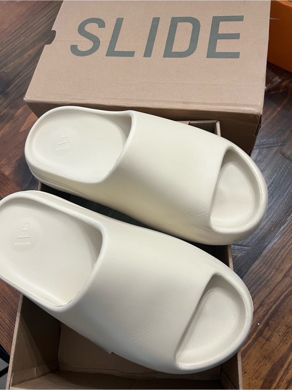 adidas Cream Slide Sandals